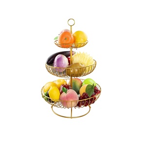 <b>Round</b> metal fruit <b>basket</b> for modern dining table elegant fruit organizer with sturdy frame and breathable structure - Product Image 6