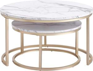 Nesting Coffee <b>Table</b> Set – <b>Space</b>-<b>Saving</b> Center <b>Table</b> for Living Room, Balcony, Home & Office Decor - Product Image 2