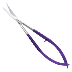 Tijeras Curvas de Acero Inoxidable de Alta Calidad HARBOR INDUSTRY, para Diestros, Mango Morado Antideslizante, Hoja Afilada, OEM - Product Image 1