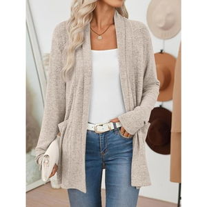 Women’s <b>Lightweight</b> <b>Cardigan</b>, Open Front Casual Sweater, Soft Long Sleeve Knit Top for Fall and Everyday Wear - Product Image 5