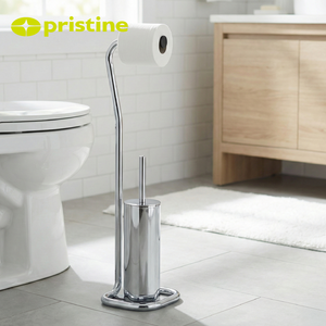 Support de papier et de brosse rond en métal pour salle de bain, écologique et moderne, MIT, en promotion à Taïwan - Product Image 2