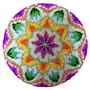 Meilleure vente napperons faits à la main napperons de table napperons perlés forme ronde napperon personnalisé Style indien sous-verres en pierre - Product Image 4