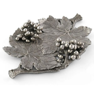 Plateaux de service en bois avec poignées pour chocolats, desserts et snacks, base en bois, plateau de service alimentaire en acier inoxydable martelé - Product Image 3