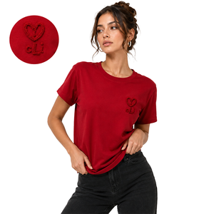 Nueva Camisa de Mujer con Bordado Chenille, Textura Suave, Logotipo Personalizado, Corte Regular, Manga Corta, para Todas las Temporadas, Acabado Premium - Product Image 1