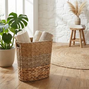 Juego de 3 Cestas de Almacenamiento Multiusos Rústicas y Ecológicas de Jacinto de Agua con Asas para el Hogar - Product Image 6
