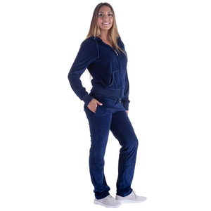 Conjunto de Dos Piezas para Mujer, Sudadera con Capucha y Pantalones de Chándal, Traje Deportivo de Terciopelo - Product Image 2