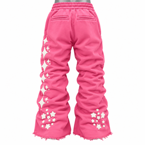 Conjunto de Sudadera con Capucha y Cremallera Bordada con Pedrería Rosa, Estilo Y2K, con Apliques de Letras y Tachuelas, Unisex, de Forro Polar - Product Image 5