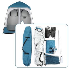 Tenda Doccia Portatile Pop-Up da Campeggio 90x90x48 Pollici per Esterni, Cabina Istantanea a 2 Stanze con Spogliatoio e Riparo per Cambiarsi - Product Image 5
