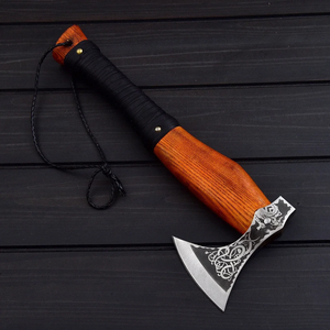 Hache de Bushcraft en Acier à Haute Teneur en Carbone 2026, Faite à la Main, Manche en Bois Dur, Outil de Découpe Extérieur, Fabricant Direct d'Usine - Product Image 4