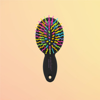[JWORKS EXT] EYECANDY RAINBOW VOLUME S MINI HAIRBRUSH Mini Brosse Démêlante Portable avec Miroir Corée