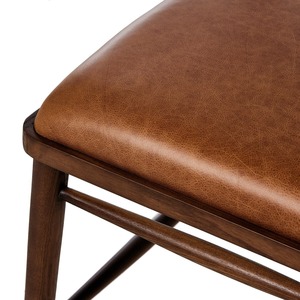 Midcentury Modern Wood <b>Dining</b> <b>Chair</b> With Faux Leather Upholstery Seat Home Furniture - Product Image 6
