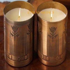 Portavelas decorativos de metal, portavelas aromáticos Dance of Frondescence, velas votivas de metal hechas a mano - Product Image 1