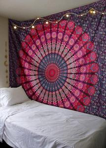 Bohemian Portrait Hippie Printed Cotton Eco-Friendly Washable <b>Wall</b> Hanging <b>Tapestry</b> Birthday Living Room Bedroom Indoor Decor - Product Image 2