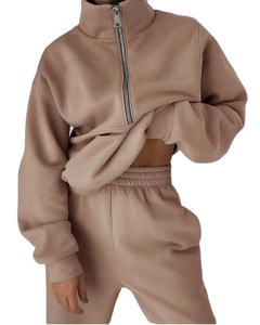 Surdimensionné Respirant Personnaliser Costume de Sport pour Femme Polaire Athleisure Sets Survêtement Meilleure Qualité - Product Image 5