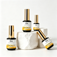 Top Coat Professionnel Sans HEMA pour Ongles - 15ml Gel de Finition Longue Durée avec Couche Adhésive pour Salon