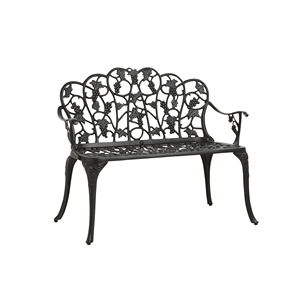 Banco de jardín de metal de estilo moderno con recubrimiento de polvo blanco Diseño de uvas de acabado de alta calidad para sentarse Precio al por mayor - Product Image 5