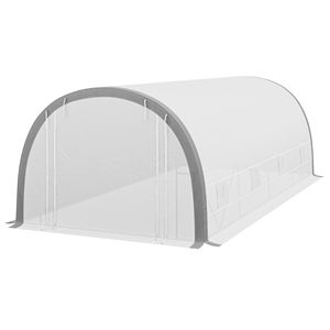 La serra del Tunnel Walk-in della struttura migliorata con la porta e le finestre bianche della maglia della casa calda della pianta della tenda per il giardino - Product Image 3