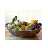 Assiette à fruits en bois massif, vaisselle créative pour fruits secs et collations, sculpture sur racine de bois, vente en gros
