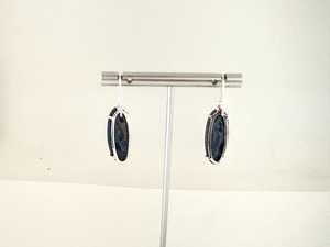Boucles d'oreilles en pietersite bleue, en argent sterling 925, faites à la main, forme ovale, pierres précieuses, bijoux uniques, cadeau pour femmes - Product Image 4