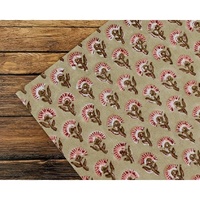 Ensemble de 6 serviettes carrées en coton faites à la main, 16x16 pouces, imprimé floral, pour la décoration de la maison