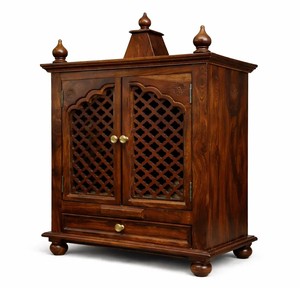 Fully Carved Solid Wood Farmhouse Modern Home Shrine & Tabletop Temple Mandapam | B2B Wholesale Furniture India - Product Image 5