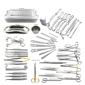 Kit de 41 instruments chirurgicaux ORL manuels certifiés CE en acier inoxydable réutilisables et stérilisables - Product Image 1
