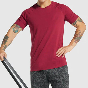 T-shirt de sport ample en tricot épais Spandex/Polyester, coupe ajustée, épaules tombantes, style streetwear, pour la gym, avec impression par transfert thermique - Product Image 2