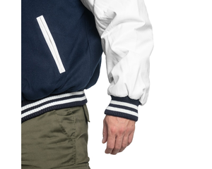 New Trendy Lettermen Bomber Jacket 100% Wool/Polyester/Cotton Canvas Casual <b>Winter</b> Front Logo Customizable Fabric <b>Fleece</b> Lining - Product Image 6