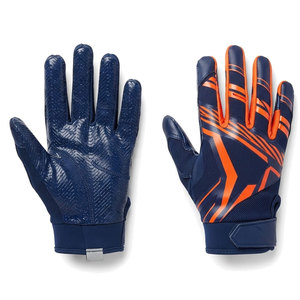 Gants de football américain athlétiques personnalisés, imprimés, en cuir respirant, légers, antidérapants, avec paume à haute adhérence et doigts flexibles - Product Image 1
