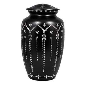 Urna Funeraria Grande Negra de Metal, Artesanía en Metal, Urnas para Cremación de Adultos, Artículos Funerarios, Diseño Hecho a Mano, Urnas Conmemorativas para Cenizas, Nuevo 2026 - Product Image 1