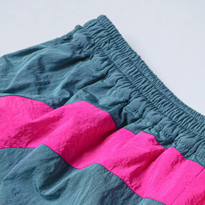 Pantalones Cortos Casuales para Hombre, hasta la Rodilla, de Tela Oxford, Color Sólido, con Raya Lateral Rosa, Cintura Media Elástica, Secado Rápido, Resistentes al Viento, Ecológicos - Product Image 4