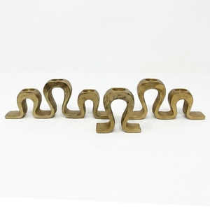 Support de bougie conique doré, candélabre moderne en métal, centre de table de mariage - Product Image 1