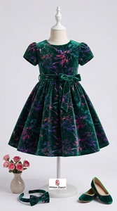 High Quality Velvet Printed Fabric Multicolor Foil Work Dresses Apparel Fashion Textile Decor OEMODM Custom - Product Image 3