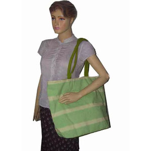 Bulk Sale Large Reusable Grocery Shopping Canvas Tote <b>Bag</b> Cotton Polyester Blend Custom Pattern Handloom Fabric Eco Friendly - Product Image 1