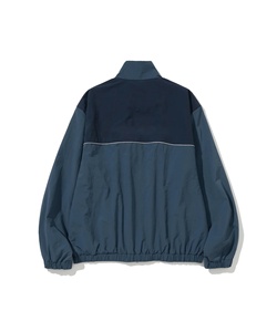 100% Vintage Colorblock Nylon Stand Collar <b>Zip</b> <b>Up</b> Lightweight Sport Windbreaker <b>Jacket</b> for Men - Product Image 2