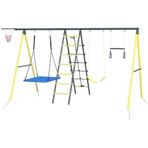 Altalena da Giardino Robusta in Acciaio e Metallo per Interni ed Esterni, Uso Educativo e Ludico - Product Image 2