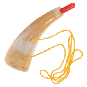 Petite trompette en corne de bœuf pour enfants, sifflet Viking, jouet pour fêtes de carnaval et de Noël, corne de buffle, agate - Product Image 6