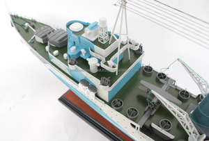 Modèle de navire de bataille en bois HMS Belfast de haute qualité, peint à la main, décoration nautique pour la maison, fabriqué en métal laiton, fabricant vietnamien - Product Image 2