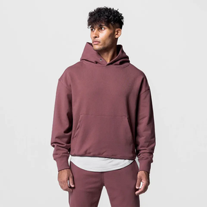 Ensemble de survêtement beige pour homme, veste à capuche zippée et pantalon de jogging à revers, vêtements de sport décontractés en polaire, ensemble deux pièces pour l'hiver, gym et sports - Product Image 4