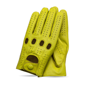 Gants en cuir d'agneau 100% pur et véritable pour homme et femme, de la marque Wolson Industry, compatibles avec les écrans tactiles, chauds, pour la conduite, produits unisexes disponibles. - Product Image 5