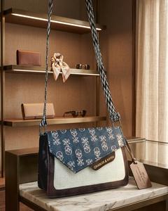 Women's Vintage Fashion Printed PU Leather Shoulder Bag Crossbody Handbag Flap <b>Purse</b> Metal Chain Strap for Daily Use - Product Image 2