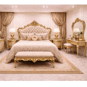 Juego de Dormitorio Estilo Palacio Real Indio con Tallado Intrincado, Juego de Cama Estilo Castillo Hecho a Medida, Juego de Dormitorio Real Regency Hecho a Mano en EE. UU. - Product Image 1