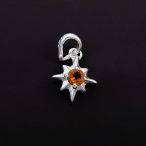Nouveau Collier Pendentif Minimaliste en Argent Sterling 925 avec Breloques en Citrine 100% Naturelle, Vente en Gros, Chaîne de Breloques, Bijoux Fins - Product Image 2