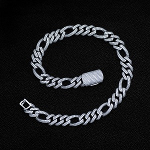 Cadena Cubana Mariner de Plata de Ley 925 con Incrustaciones de Circonitas, Estilo Hip Hop, para Unisex, un Accesorio de Moda de Lujo de la India - Product Image 1