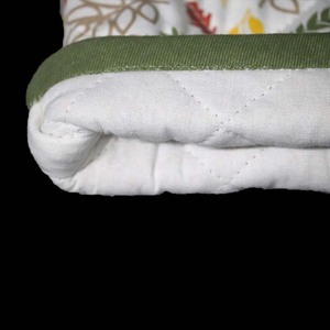Guantes de Horno de Algodón 100% con Diseño de Hojas Estampadas de Buena Calidad para Uso en Horno y Cocina, Proveedor en India. - Product Image 3