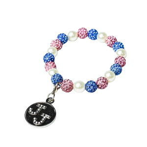 Crystal and Pearl Beaded <b>Bracelet</b> with Crystal Charm <b>Stretch</b> Wrist <b>Bracelet</b> Fashion Jewelry Gift for Women Everyday Wear - Product Image 1