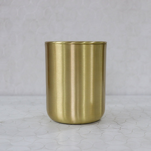 Contenedor de Latón Dorado de Lujo Personalizado para Velas, 16 oz, Hecho a Mano, Ecológico, Frasco Vacío para Decoración del Hogar, Recipientes para Hacer Velas - Product Image 5