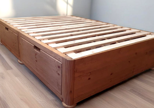 Sommier en bois massif avec tiroirs intégrés profonds - Product Image 6