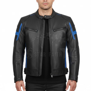 Motorbike <b>Jacket</b> For Men With Protective Padding Durable Fabric And Adjustable Fit For Road Riding - Product Image 1