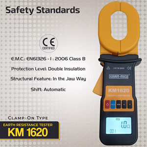 Medidor Digital de Resistencia a Tierra Tipo Abrazadera de Alta Precisión KUSAM KM 1620 para Uso Industrial y Eléctrico - Product Image 5